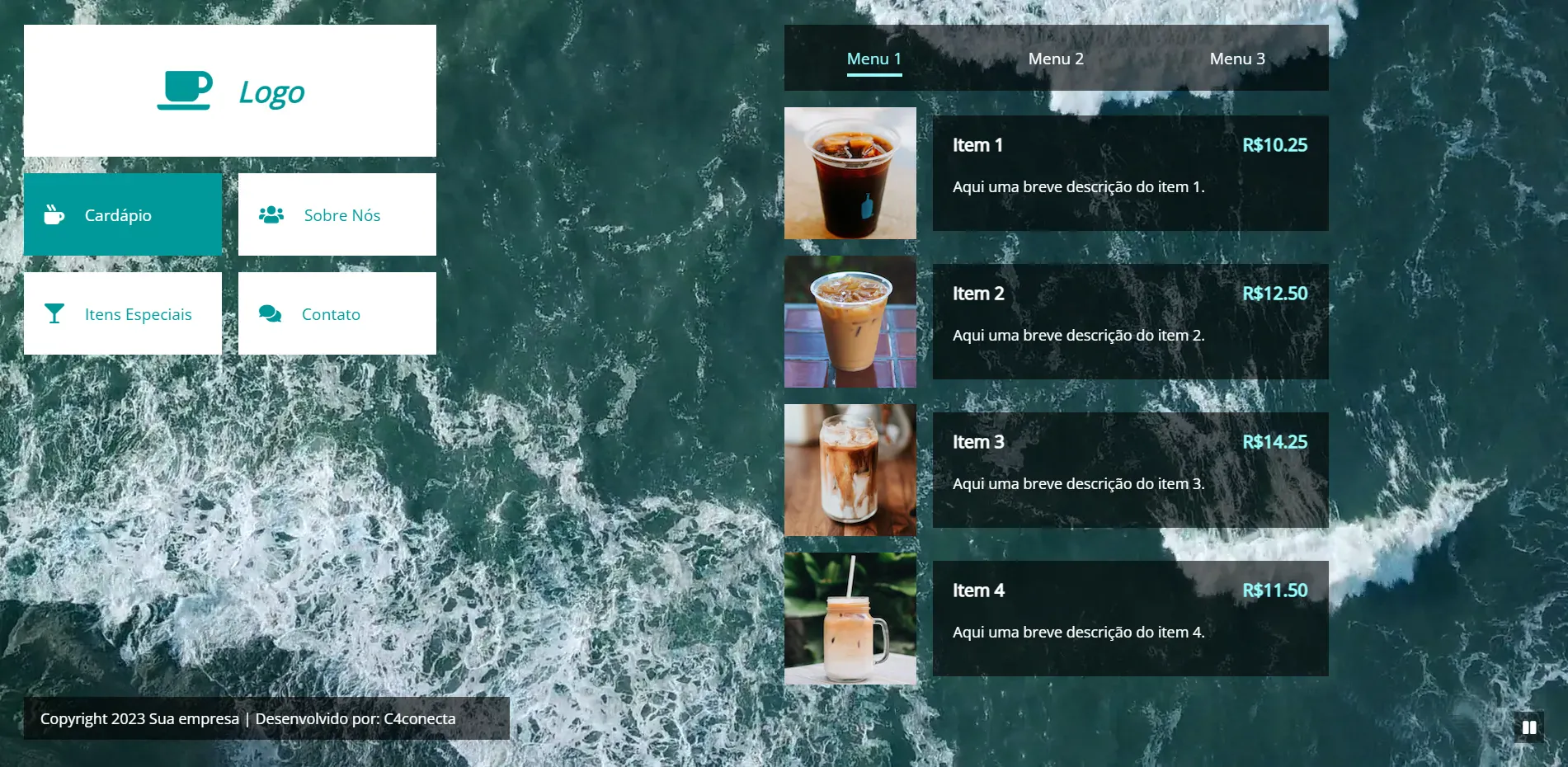 Template One Page neutro